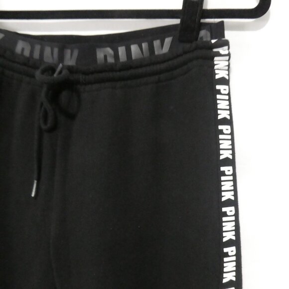 PINK - Victoria's Secret | small | Black Trackpants | White "PINK" Print Sides - Picture 5 of 16